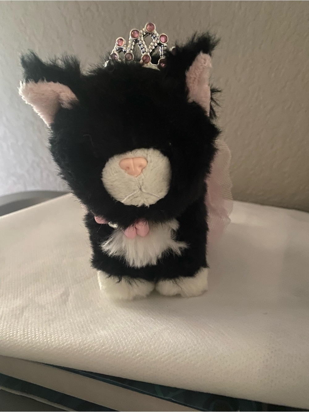 American Girl plush cat stuffed posable with outfit crown and collar Kitty Cute